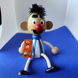 3/$25💙JAMI Wooden Toy Dolls 6" Sitting Figure Tom